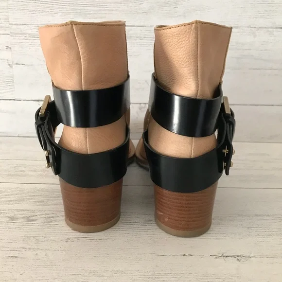 Chloe Beige and Black Ankle Boots - Picture 8 of 15
